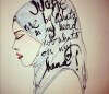 Woman in hijab saying, "Judge me by what's in my head, not on it"