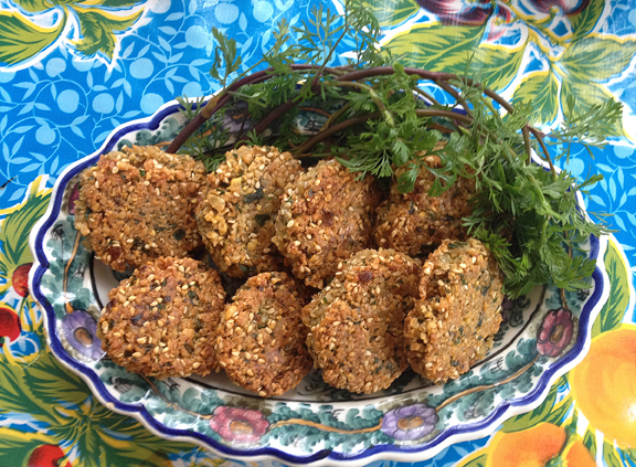 Mediterannean Cooking from the Garden with Linda Dalal Sawaya—Falafel, oh yes!