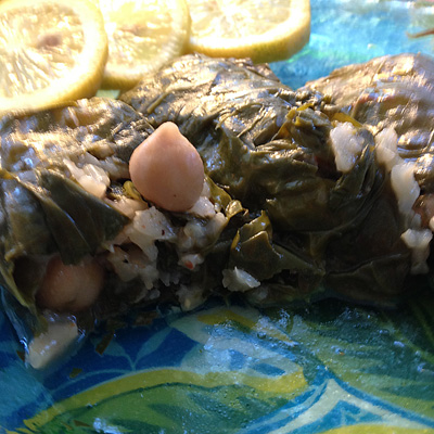 Mediterranean Cooking from the Garden with Linda Dalal Sawaya—How to make Lebanese vegan chard rolls!