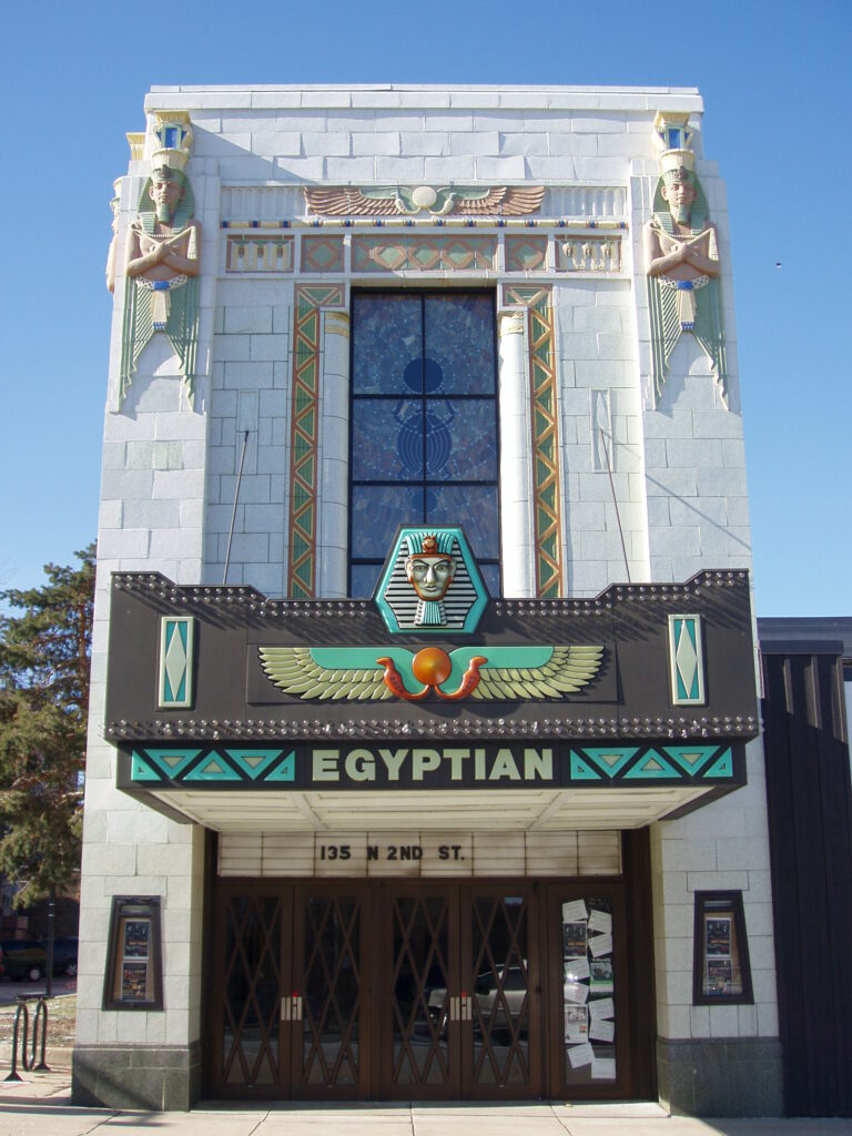 Egyptian Revival Architecture and the Egyptian Theatre in DeKalb, Illinois, image size:768x1024