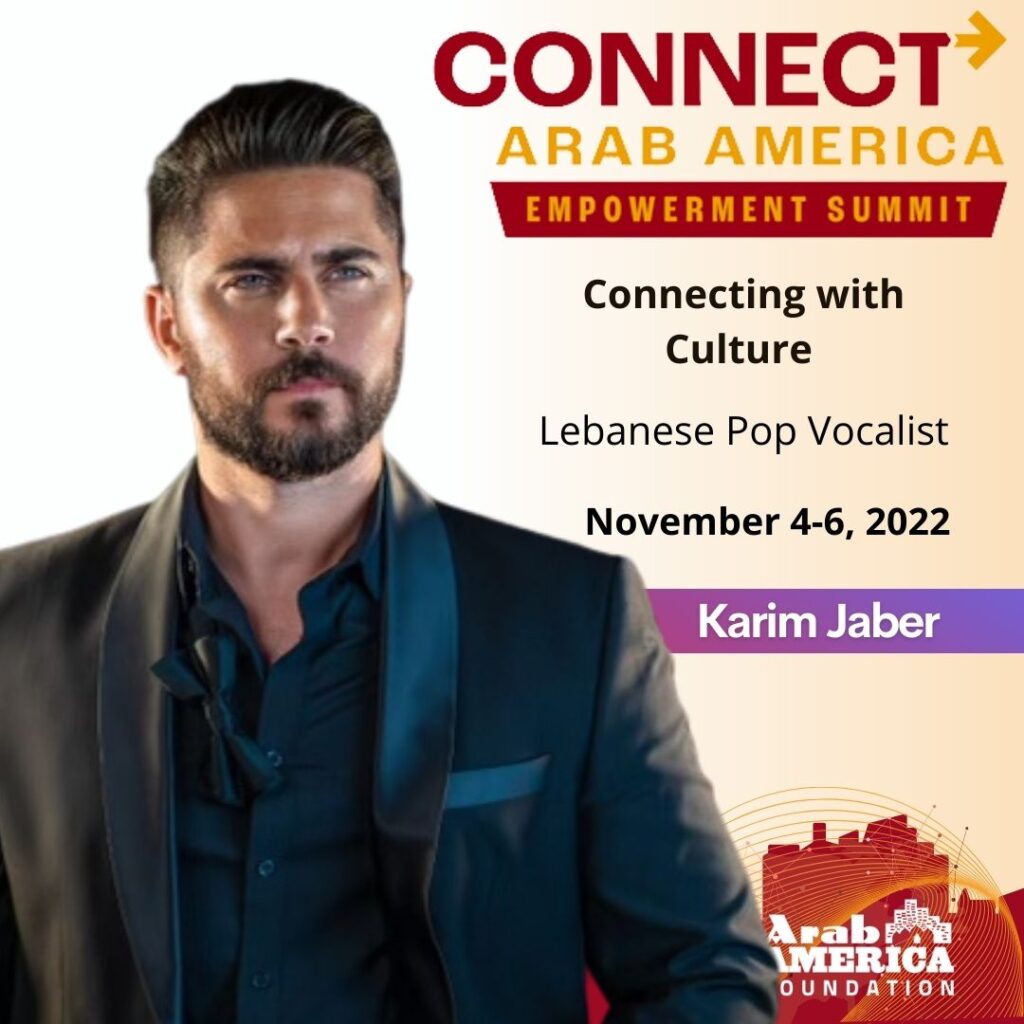 Karim Jaber, Lebanese Pop Vocalist to Perform at Connect Arab America: Empowerment Summit 2022