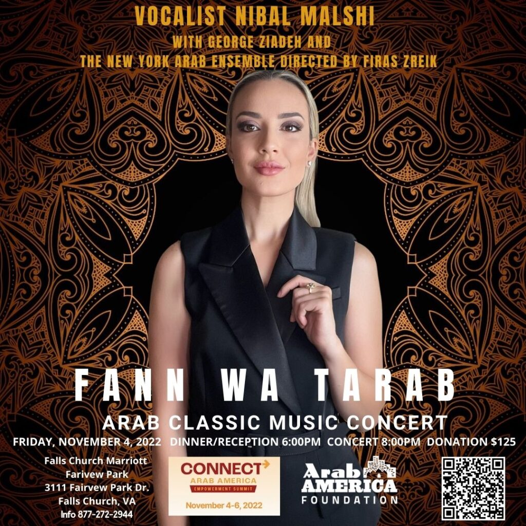 Nibal Malshi, Arab Classic Vocalist, to Perform at Connect Arab America: Empowerment Summit 2022