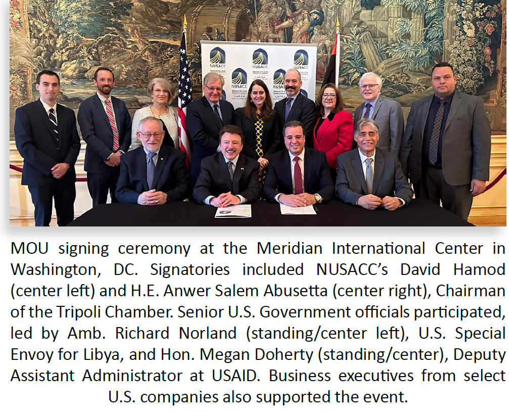 NUSACC and Tripoli Chamber (Libya) Sign Historic MOU