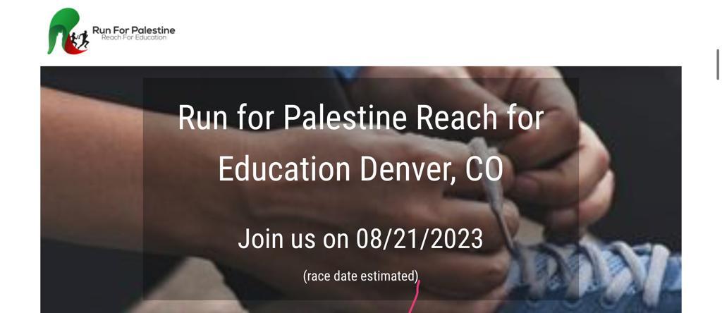Run for Palestine Reach for Education Denver