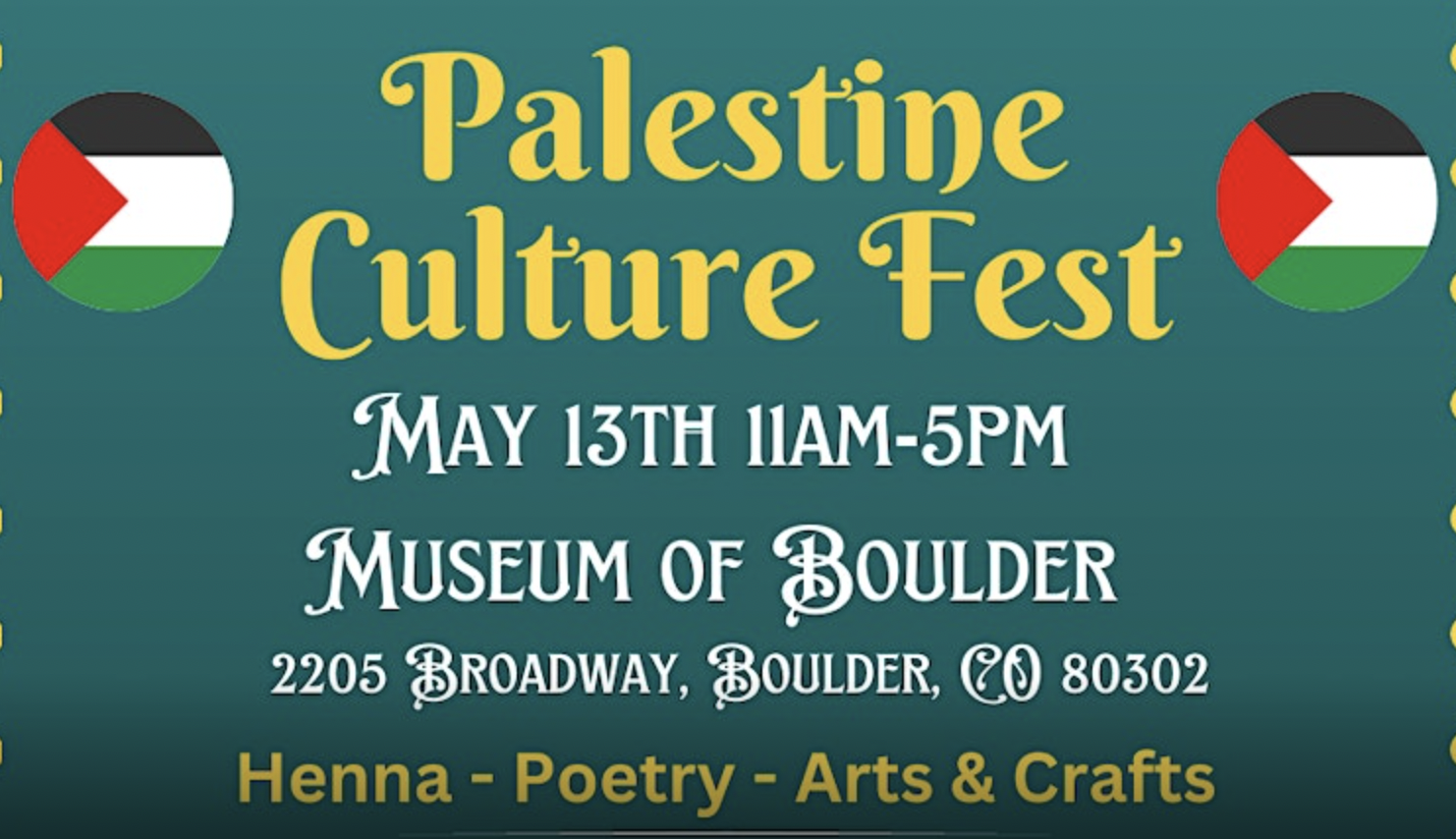 Palestinian Cultural Day at The Museum of Boulder