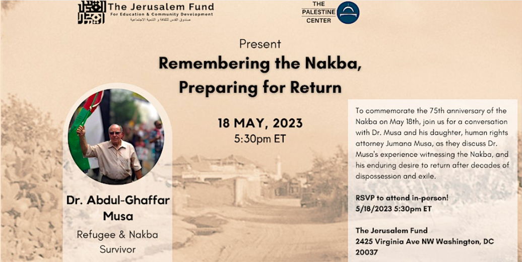 Remembering the Nakba, Preparing for Return