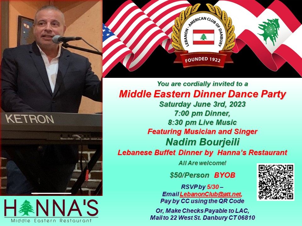 Special Dinner Dance Lebanese Buffet by Hanna's & Musician Nadim Bourjaili