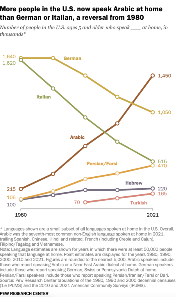 United States Seeing Unprecedented Growth in Arabic Speakers