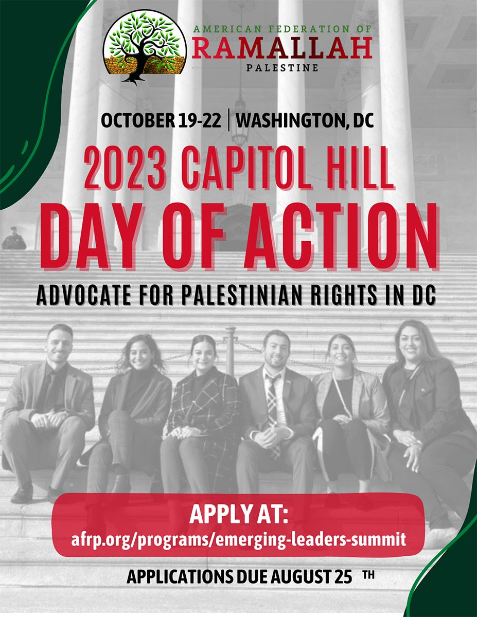 AFRP Day of Action - Join Us in the Nation's Capital and Advocate for Palestinian Rights