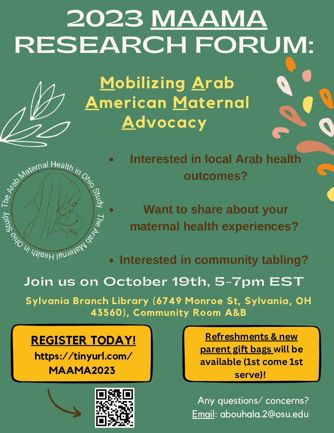 2023 MAAMA Research Forum: Mobilizing Arab American Maternal Advocacy