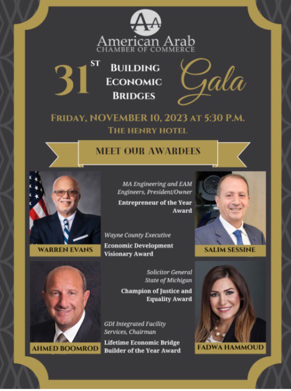 American Arab Chamber of Commerce Presents: 31st Building Economic Bridges Gala