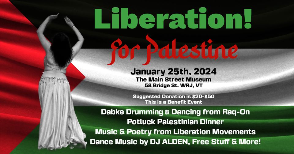 "Liberation for Palestine" fundraiser in White River Junction
