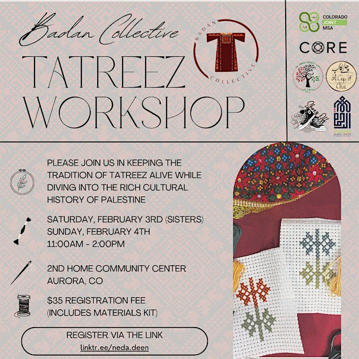 Intro to Tatreez Workshop with Badan Collective on Feb 4th (Public)