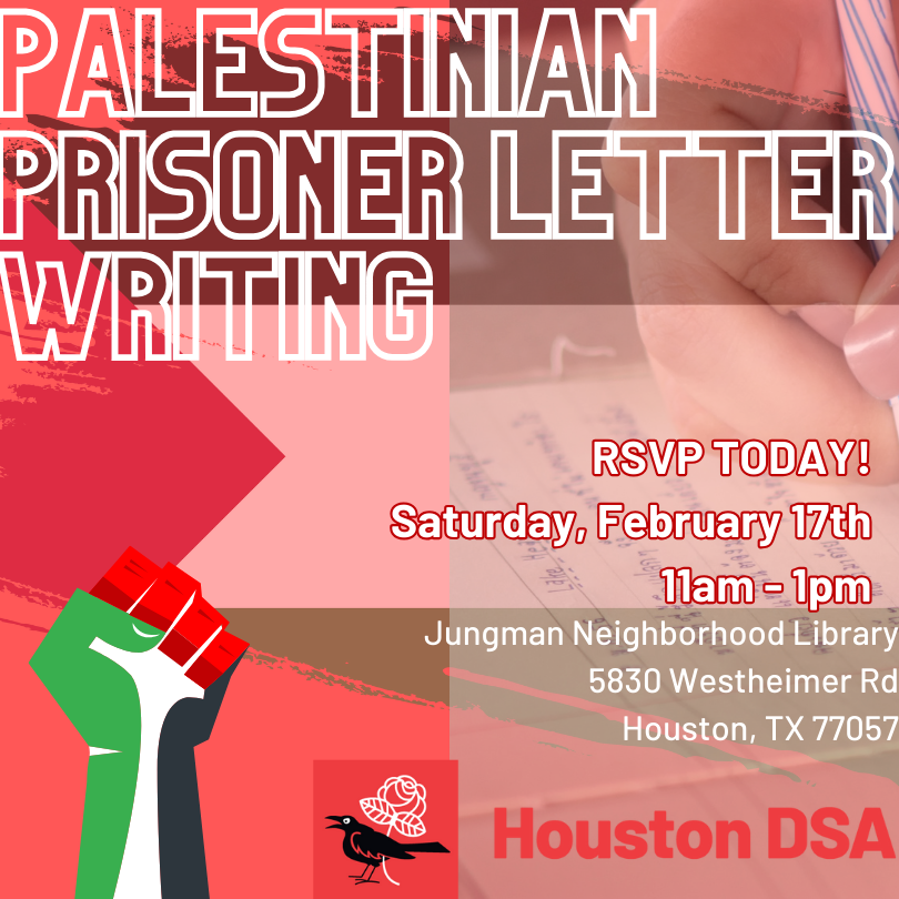 Palestinian Political Prisoner Letter Writing