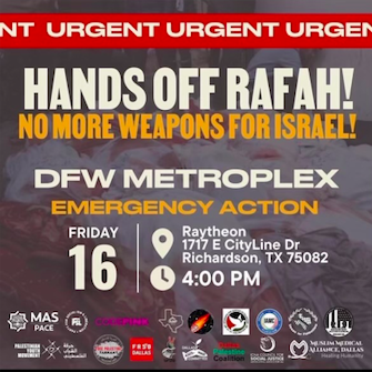 Hands Off! Rafah! No More Weapons For Israel !