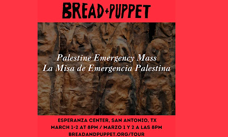 Bread and Puppet Theater in San Antonio - Palestine Emergency Mass