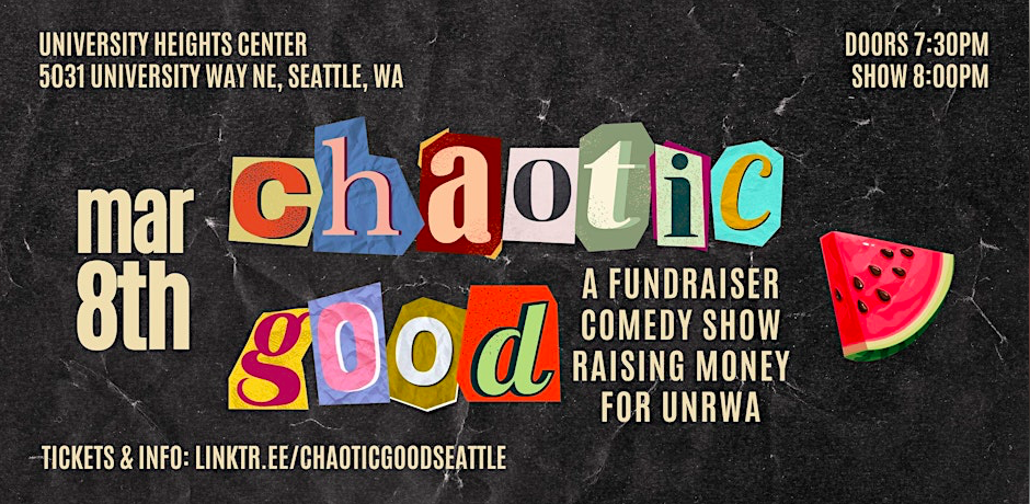 Chaotic Good: an inclusive fundraiser comedy show for UNRWA