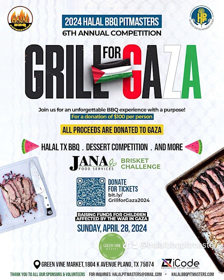 2024 Halal BBQ Pitmasters "Grill for Gaza"