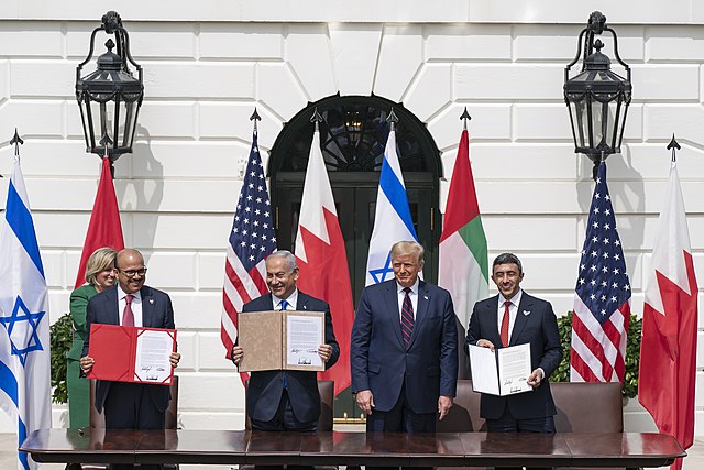 This image has an empty alt attribute; its file name is President_Trump_and_The_First_Lady_Participate_in_an_Abraham_Accords_Signing_Ceremony_50345629858.jpg