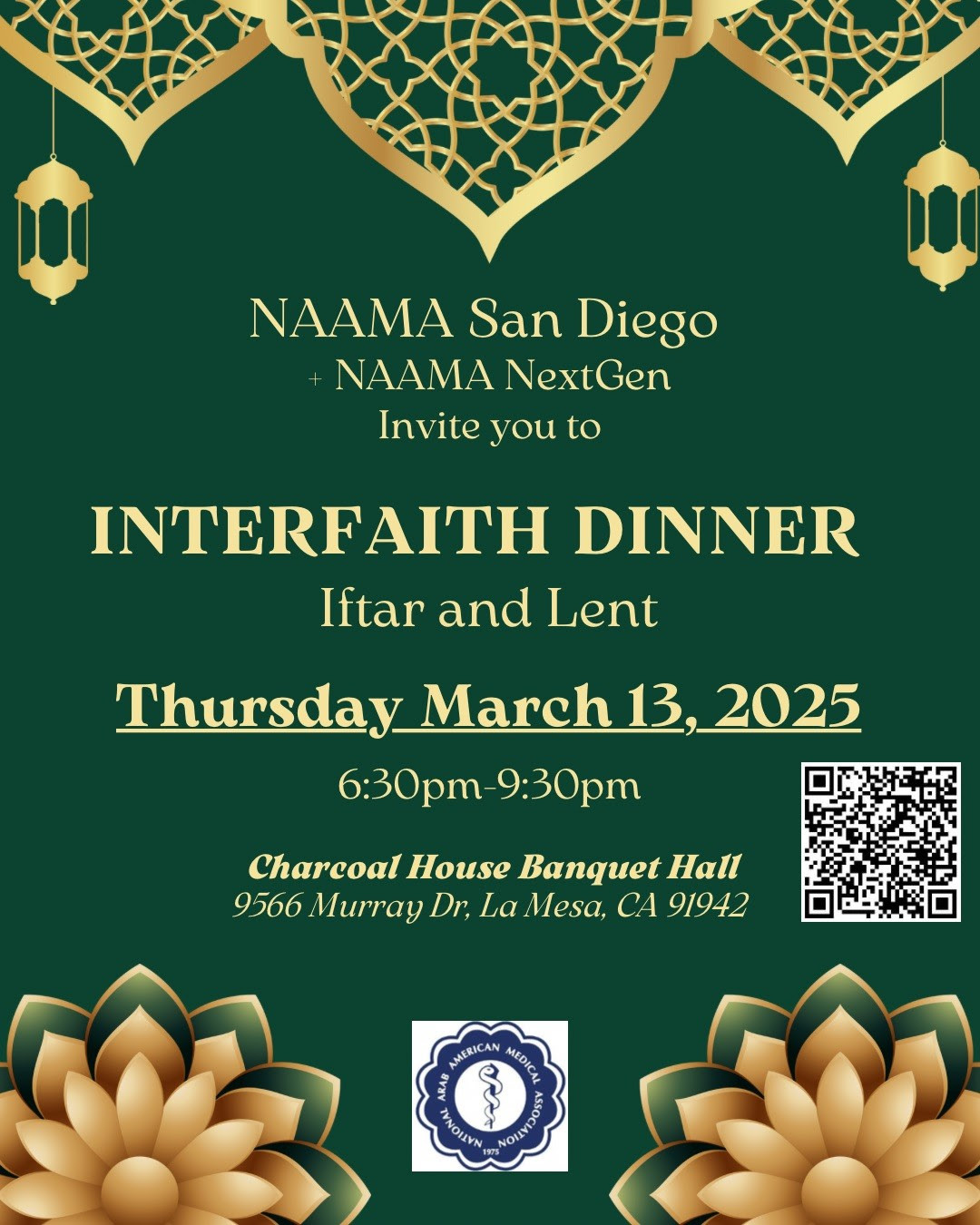 NAAMA Interfaith Dinner celebrating Ramadan and Lent