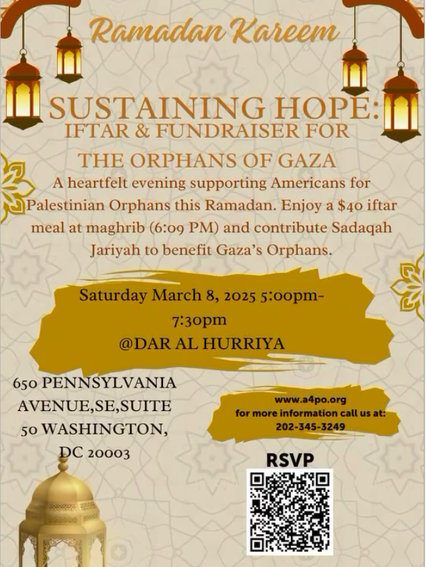 Iftar and Fundraiser for The Orphans of Gaza