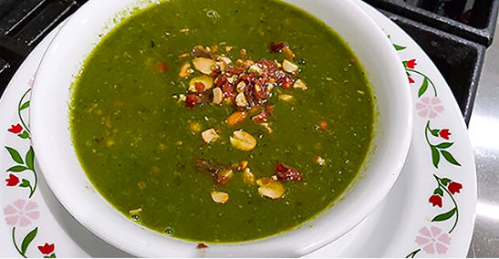 Fresh Green Chickpea and Yogurt Soup