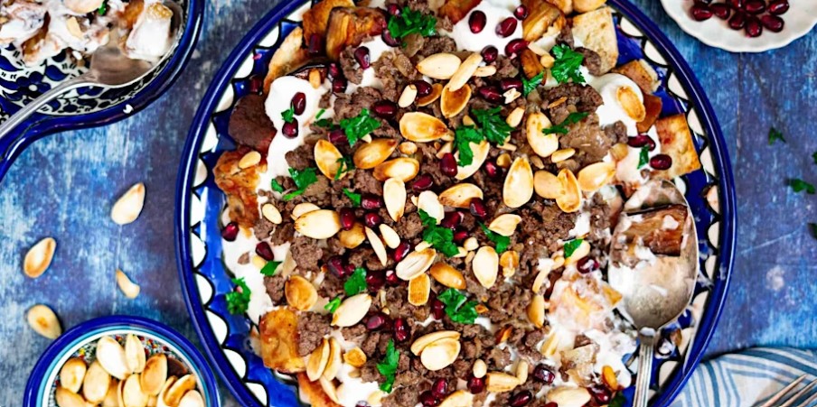 UBS InPer Cooking Class: Lebanese Lamb-Chickpea-Pita Bowl w Tahini-Yogurt
