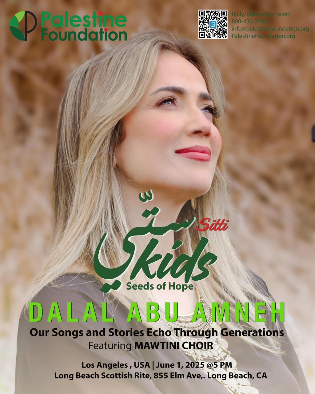 Palestine Foundation Benefit Concert Featuring Dalal Abu Amneh