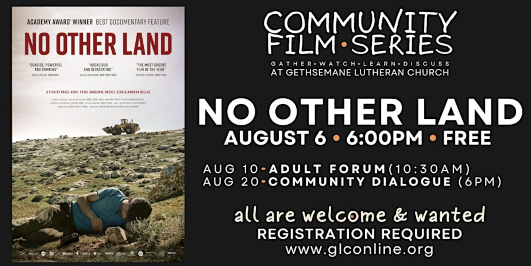 NO OTHER LAND: Free Community Film