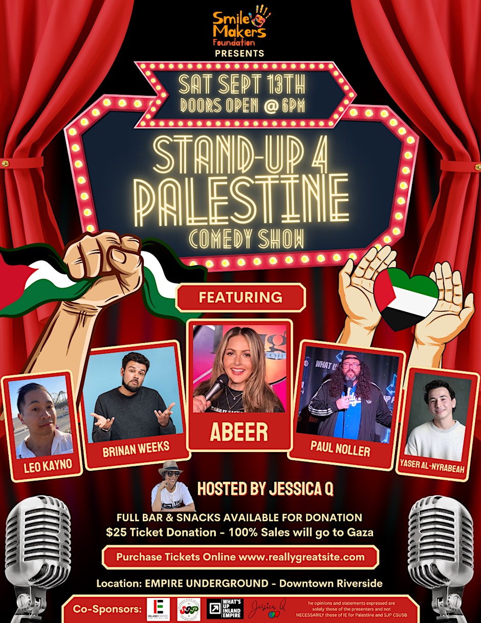 6th Stand Up for P@lestine - Comedy Fundraiser
