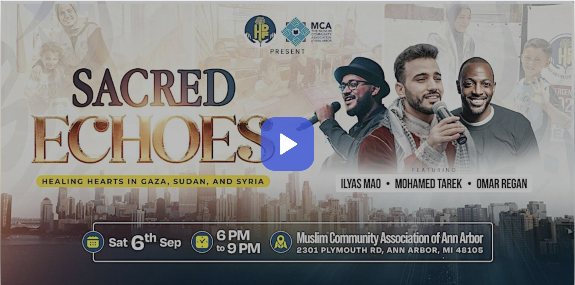 Sacred Echoes: Healing Hearts In Gaza, Sudan & Syria — Ann Arbor, MI