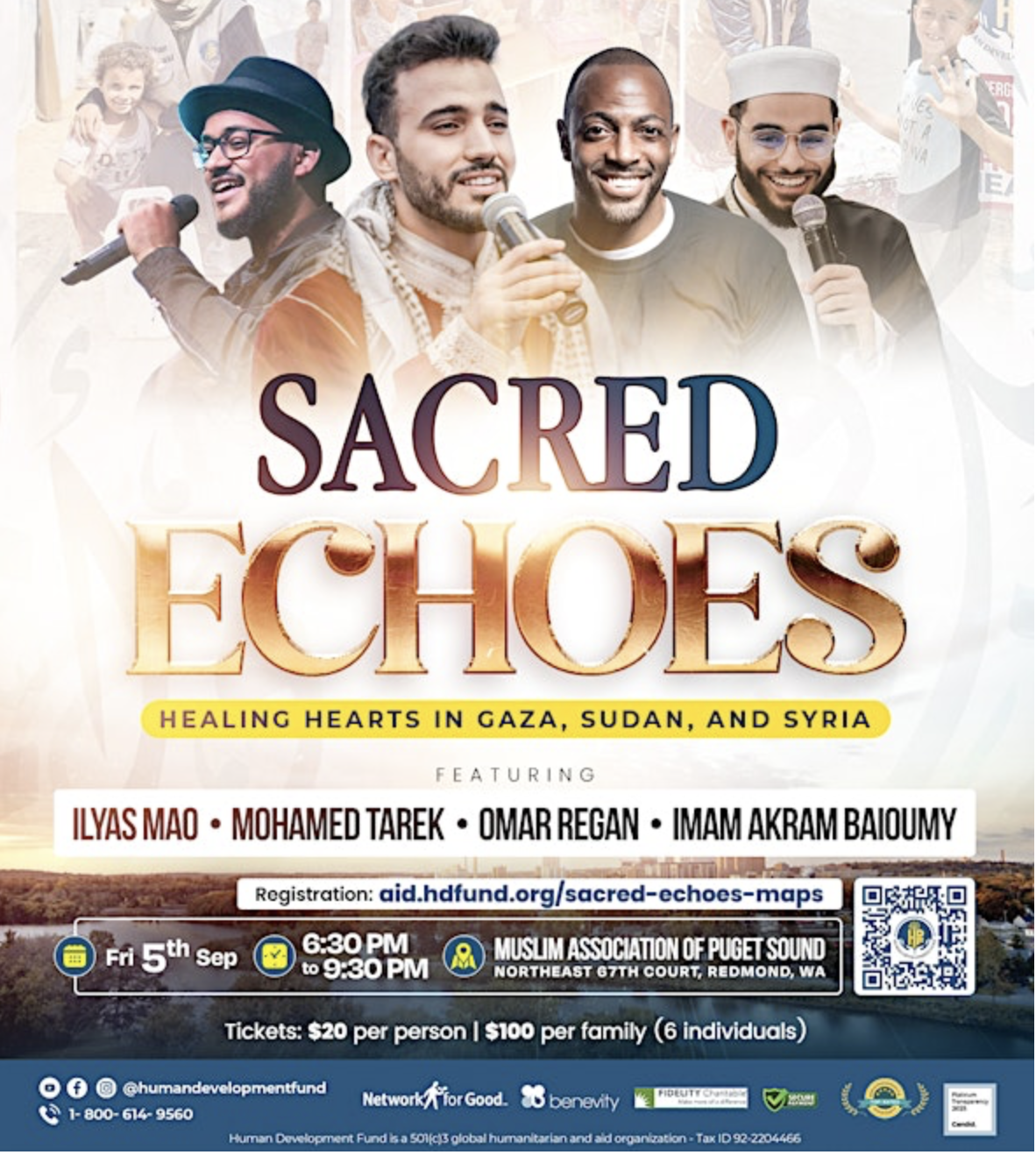 Sacred Echoes: Healing Hearts In Gaza, Sudan & Syria — Redmond, WA