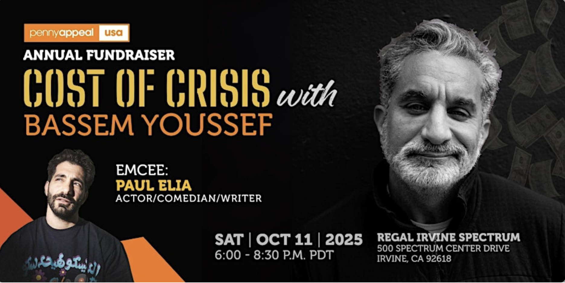 Join us for an Evening with Bassem Youssef: Conversation and Change