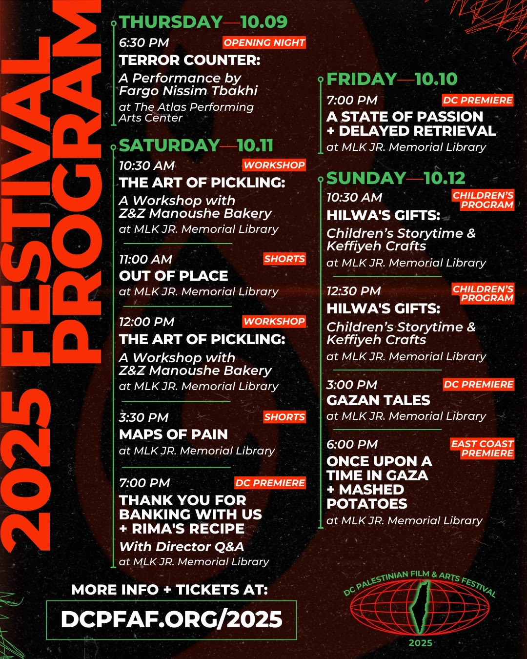 Opening Night: 12th DC Palestinian Film and Arts Festival