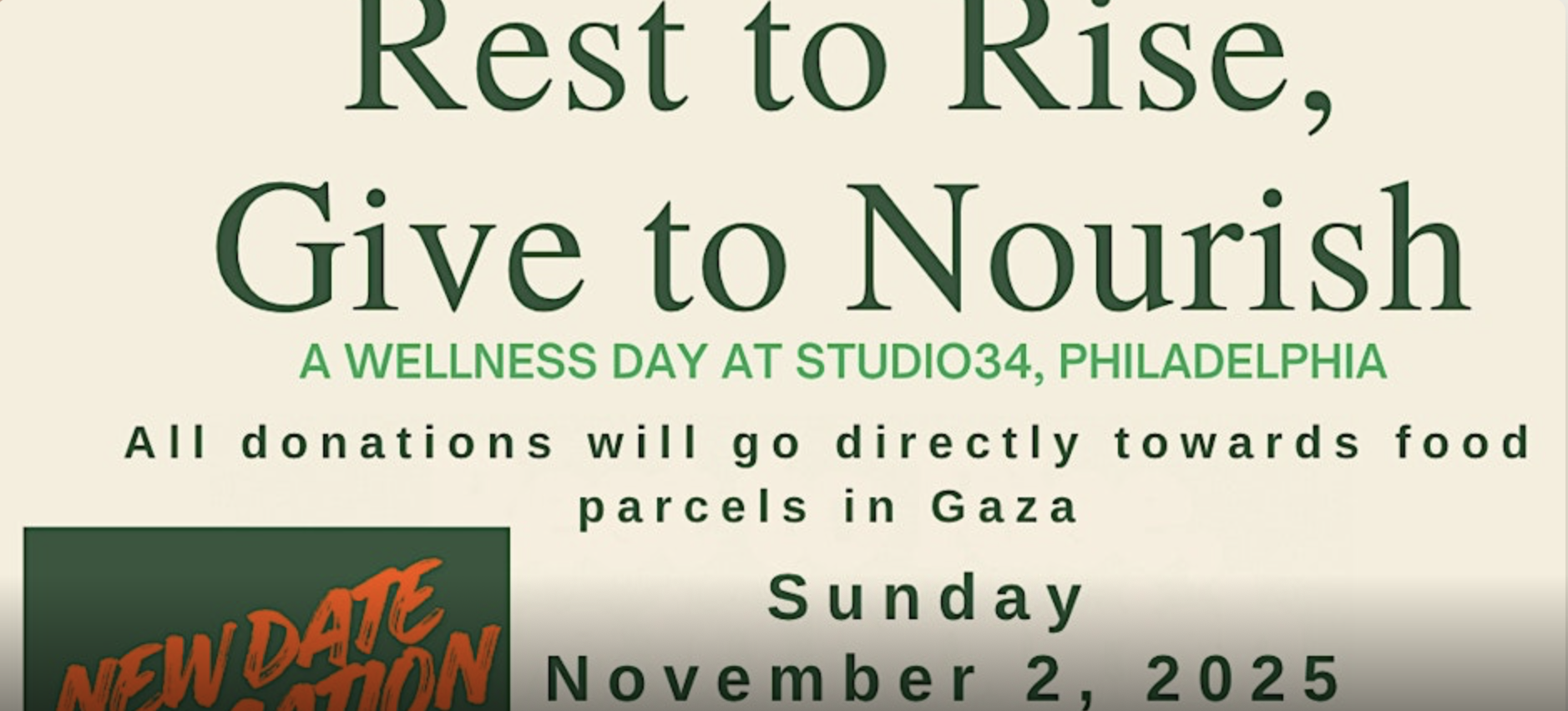 Rest to Rise: Give to Nourish [NEW DATE]