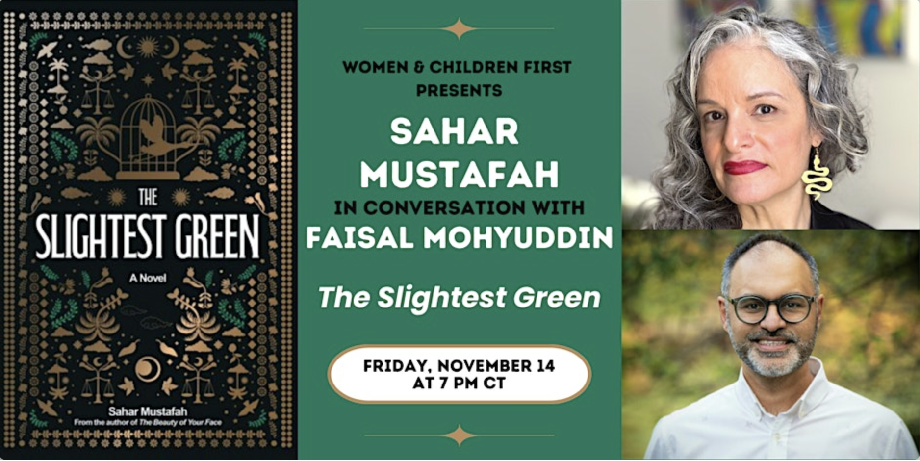 Book Launch: The Slightest Green: A Novel by Sahar Mustafah