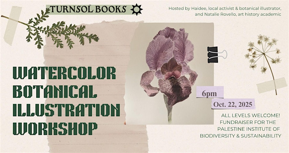 Botanical Illustration Workshop: Fundraiser for Palestinian Biodiversity