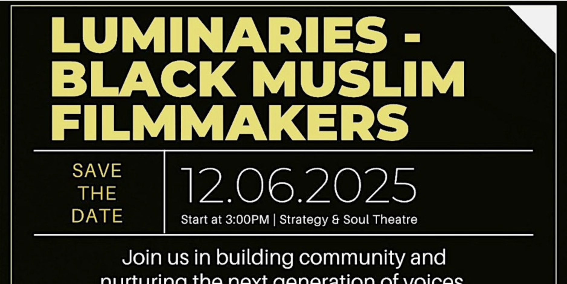 Luminaries - Spotlighting Black Muslim Filmmakers