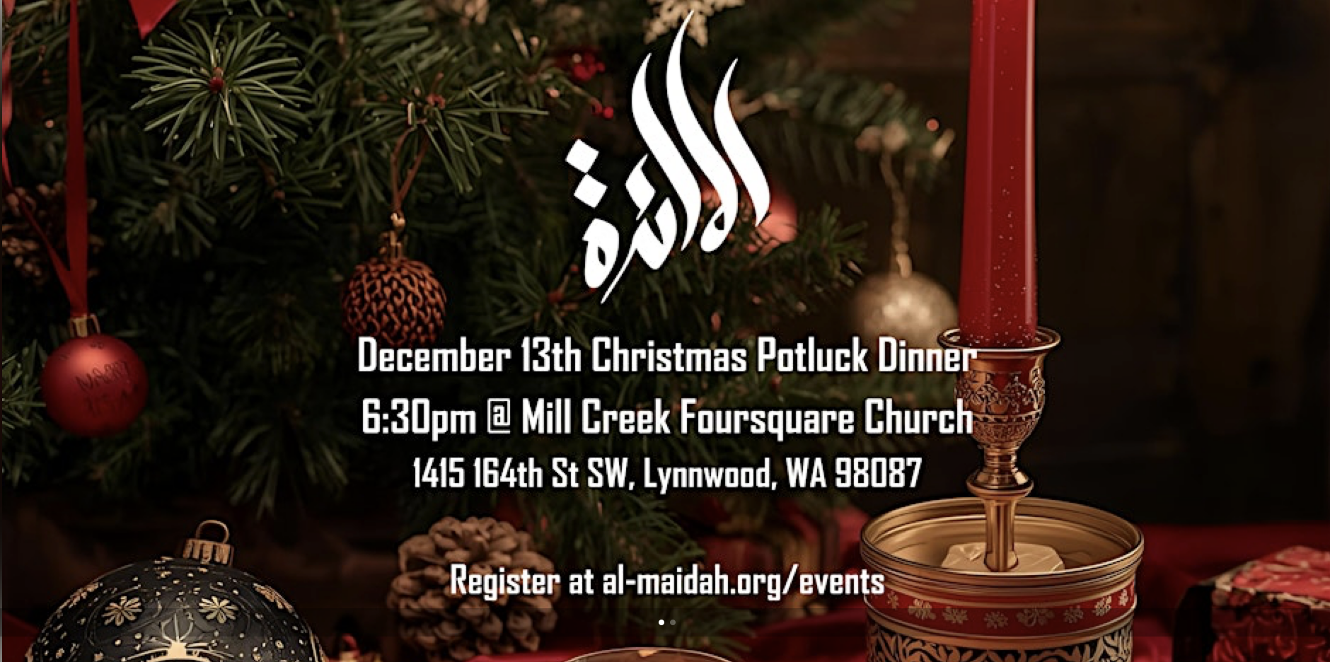 Christmas Potluck dinner for Christians and Muslims