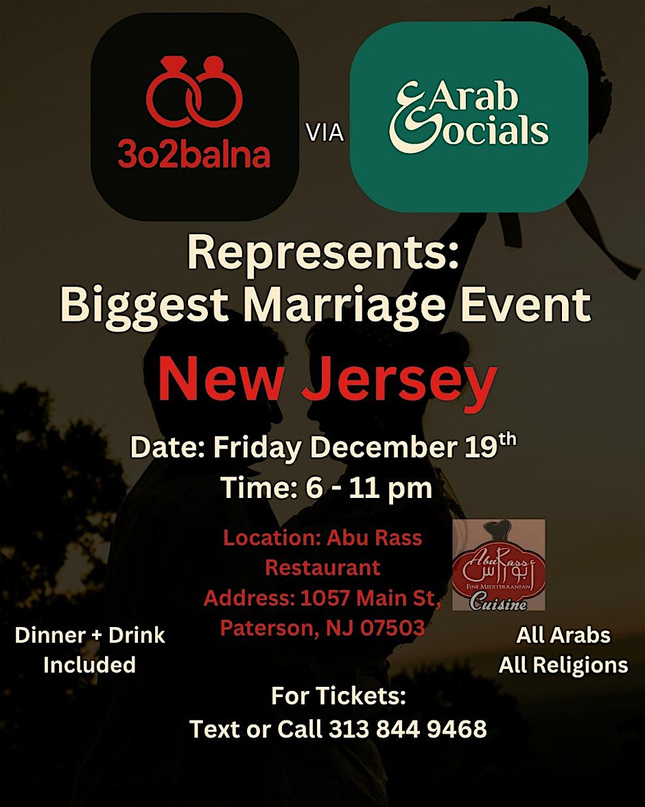 3o2balna via Arab Socials New Jersey Marriage Event December 19th