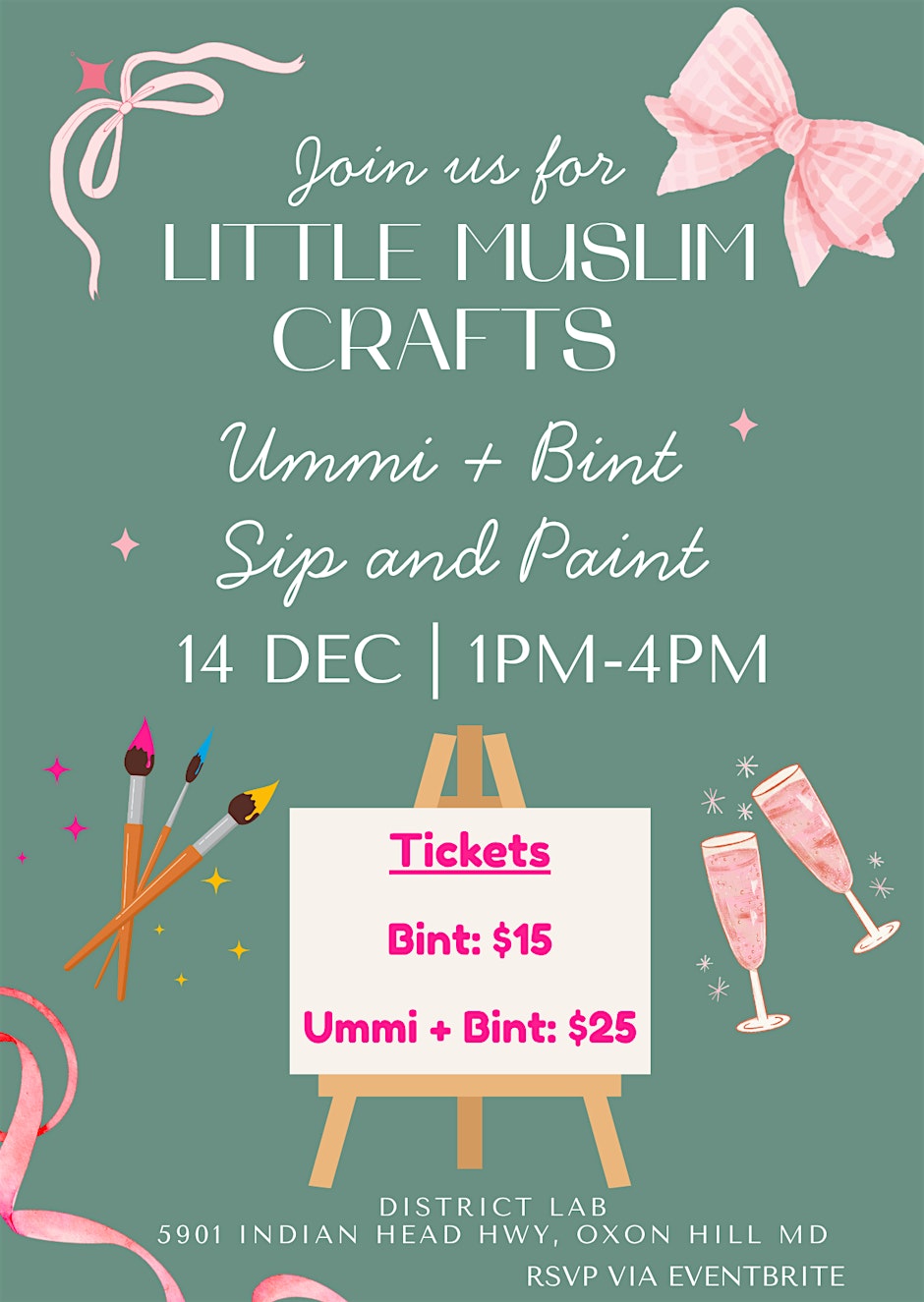 Little Muslim Crafts: Ummi + Bint Sip & Paint