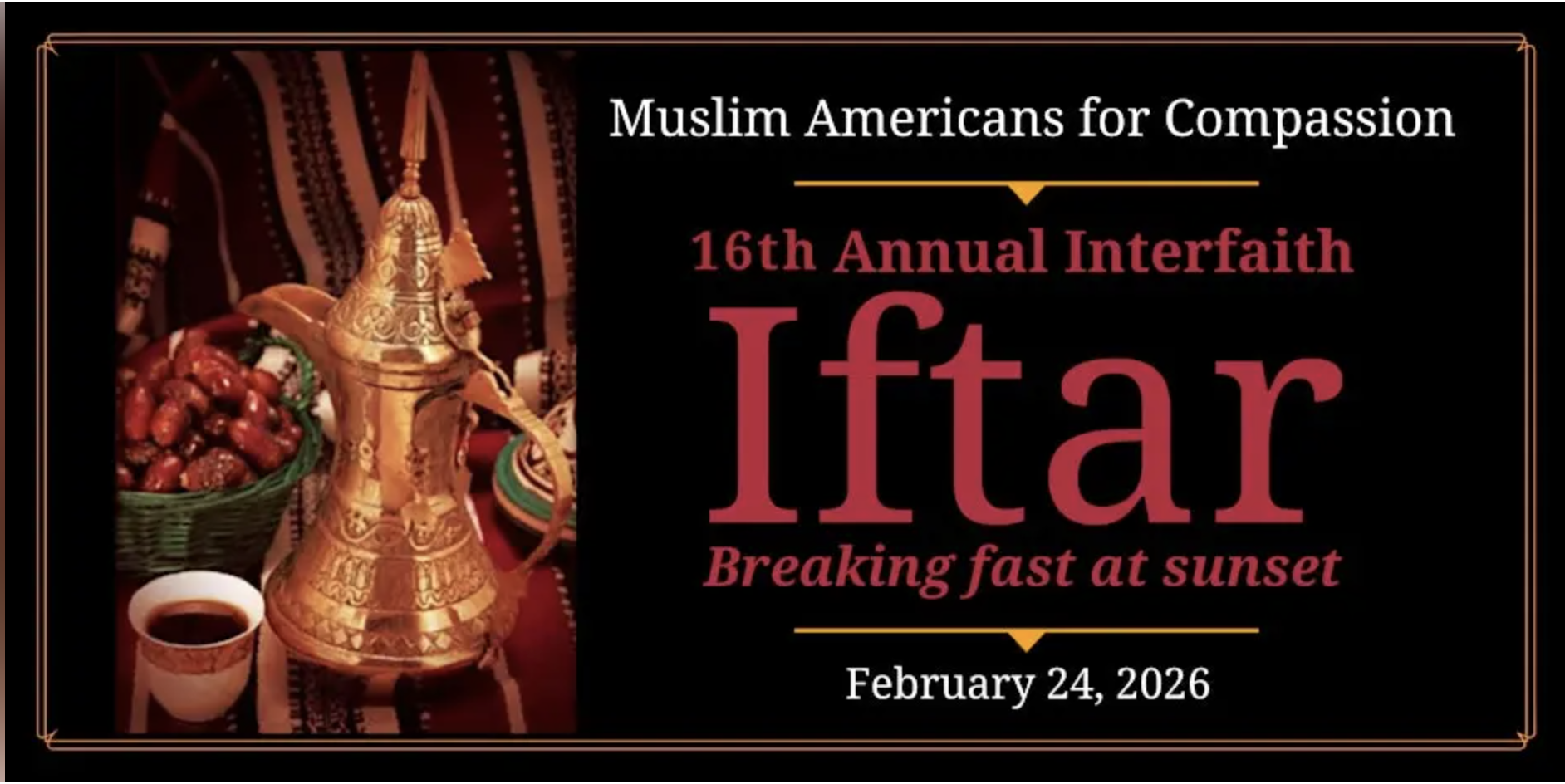 16th Annual Interfaith Iftar Dinner