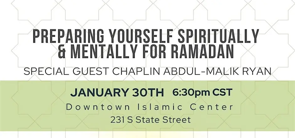 Community Night: Preparing Yourself Spiritually & Mentally for Ramadan