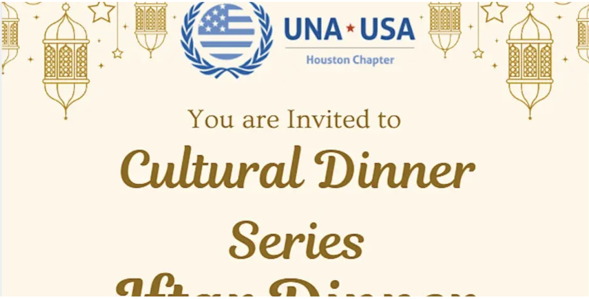 Cultural Dinner Series -Iftar Dinner