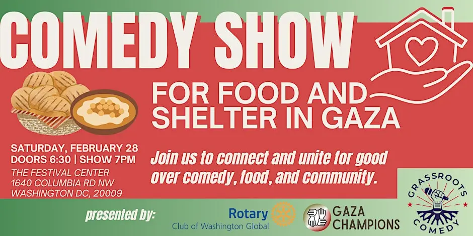 Comedy Show for Food & Shelter in Gaza: Unite for Good