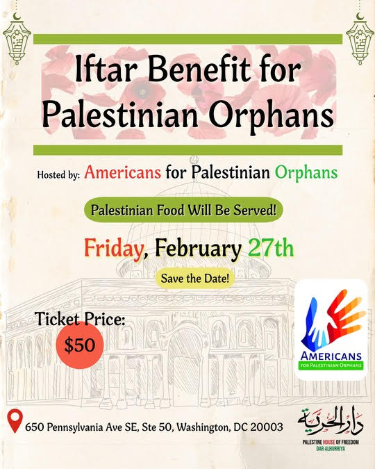 Iftar Benefit for Palestinian Orphans