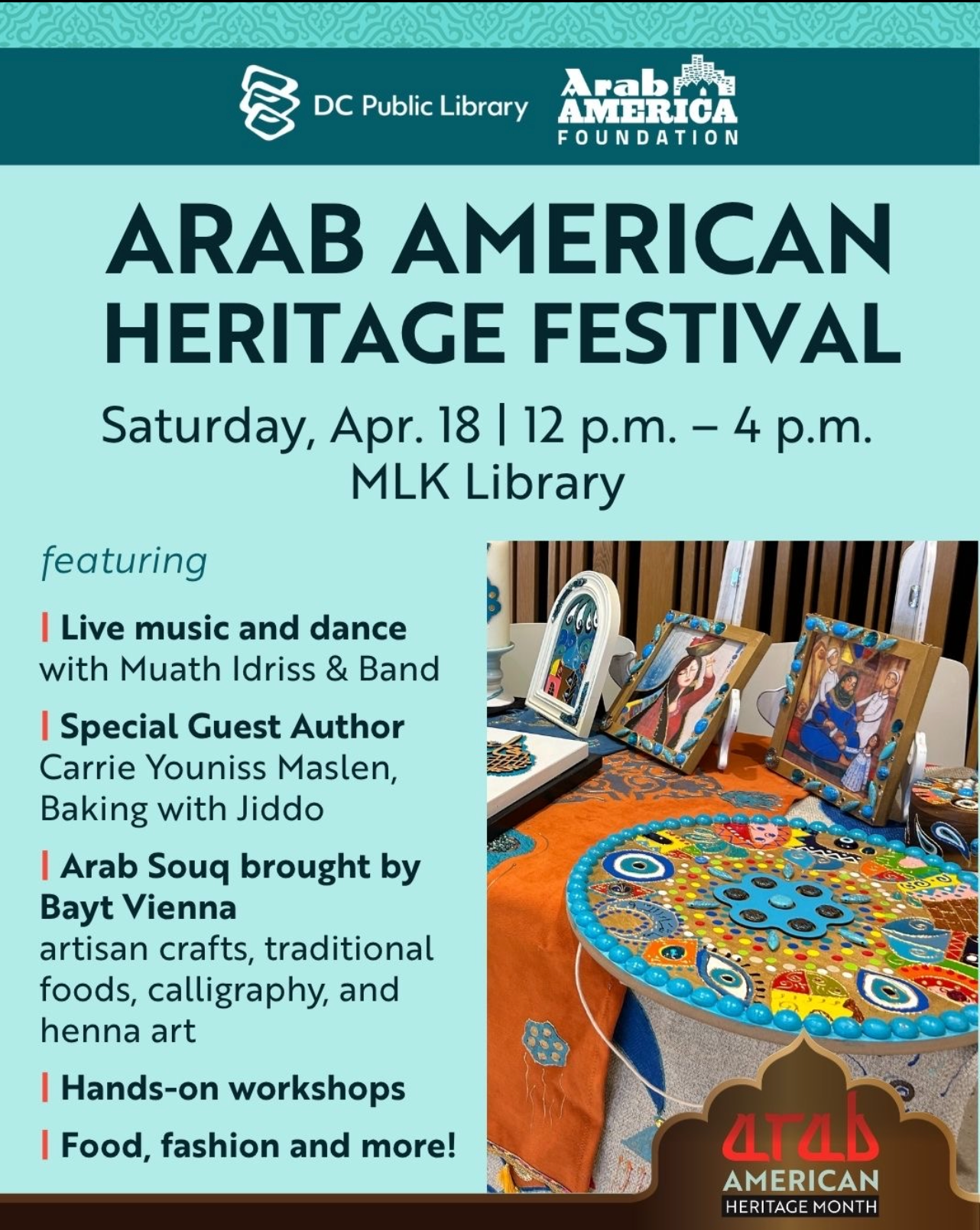 Arab American Heritage Festival at the Martin Luther King Jr. (MLK) Library