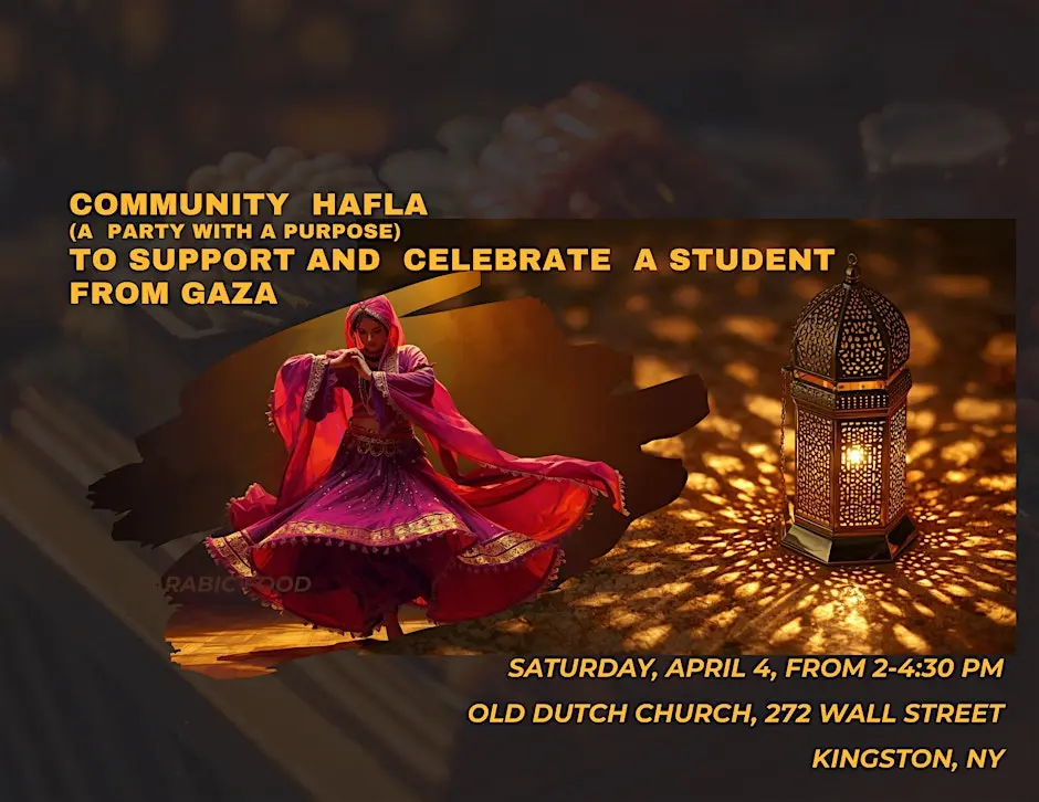 Share this event  COMMUNITY HAFLA/Celebration for SHAHD, young journalist from Gaza