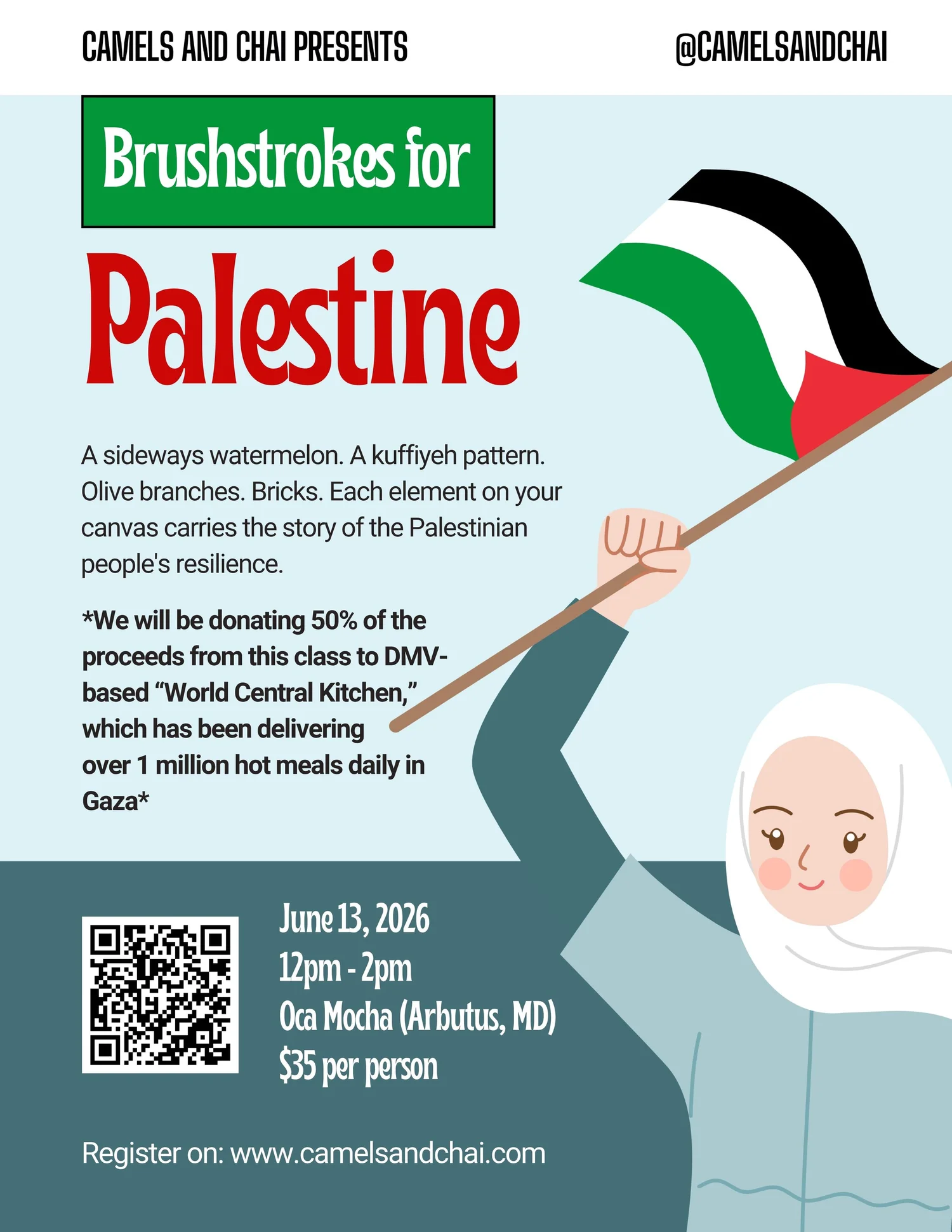 Brushstrokes for Palestine