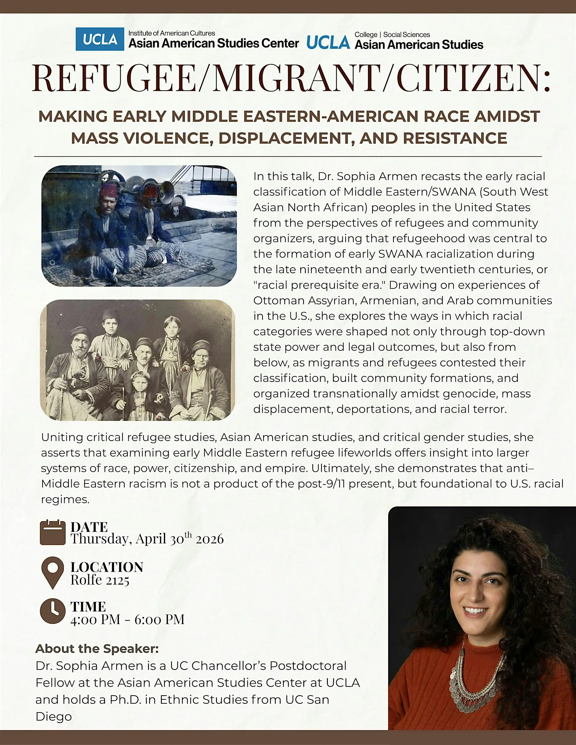 Refugee/Migrant/Citizen: Making Early Middle Eastern-American Race Amidst M